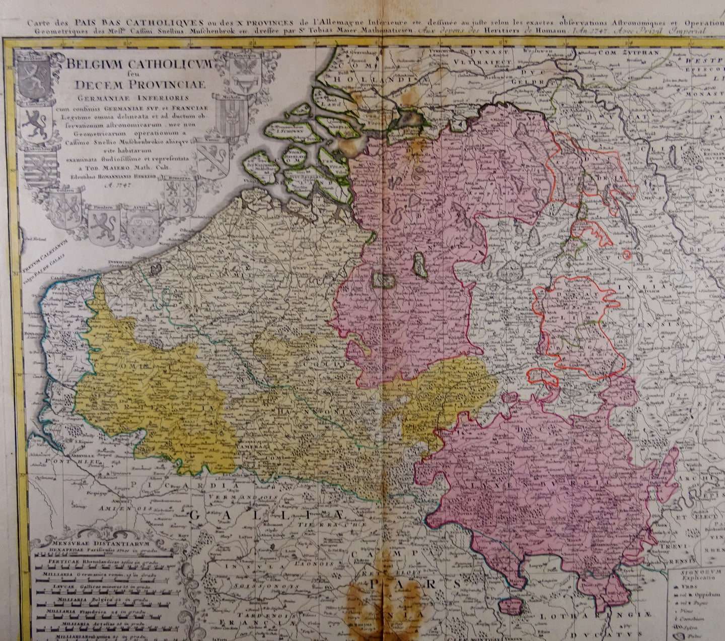 Belgium Catholicum  - Johann Baptista Homann - 1747