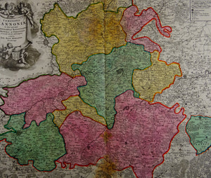 Kaart van het graafschap Henegouwen - Comitatus Hannoiae...