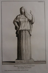 XXXVII / Vergine Vestale - Raccolta di statue antiche e moderne data in luce...  - 1704 - Paolo Alessandro Maffei