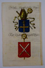 Load image into Gallery viewer, Bischöffl. Lübeckisches Wappen - Fürstl Quedlinburgisches Wappen
