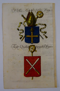 Bischöffl. Lübeckisches Wappen - Fürstl Quedlinburgisches Wappen