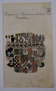 Wappen des Fürsten zu Anhalt Schaumburg