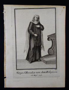 Virgo S. Rosalia non dum Religiosa - Ordinum equestrium et militarium - ca 1711