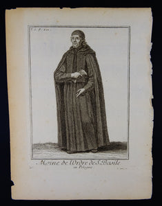 Moine de l'Ordre de S. Basile - Histoire des ordres monastiques, religieux et militaires et des congrégations séculières  - 1714