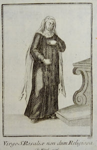 Virgo S. Rosaliae non dum Religiosa - Ordinum equestrium et militarium - ca 1711