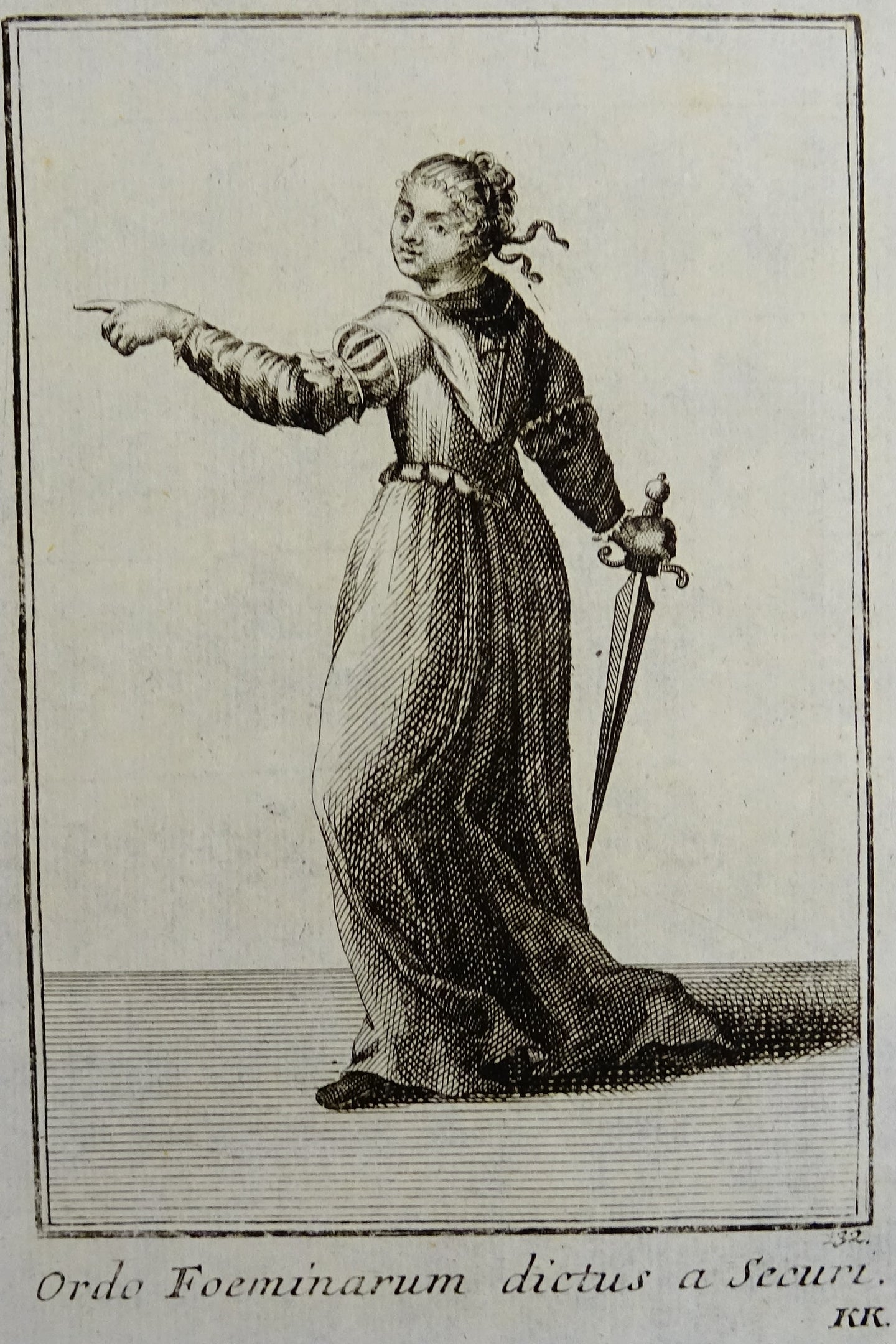 Ordo Foeminarum dictus a Securi - Ordinum equestrium et militarium - ca 1711