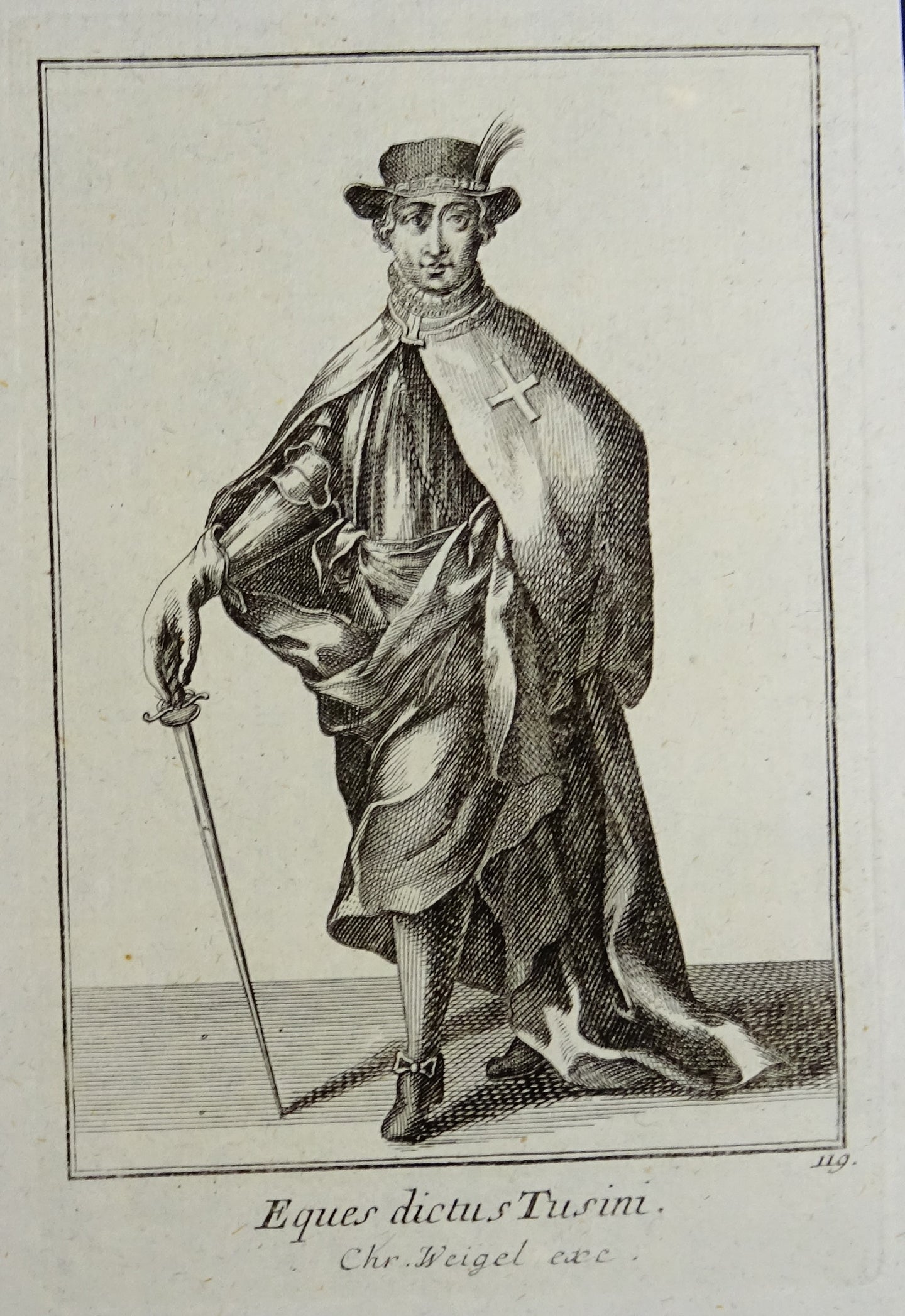 Eques dictus Tusini - Ordinum equestrium et militarium - ca 1711