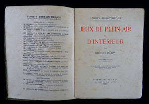 Jeux De Plein Air & D'Intérieur - Georges Le Roy - Sports Bibliothèque