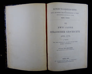 Zwei Jahre Belgischer Geschichte (1791,1792) - von Zeissberg -1891