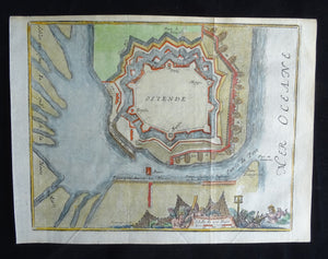 Ostende ( Oostende ) - Harrewijn - ca 1743