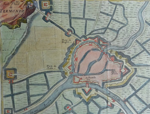 La Ville de Termonde ( Dendermonde )  - Harrewijn - ca 1743