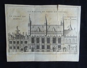 La Maison de Ville de Bruges ( Stadhuis van Brugge ) - Harrewijn - ca  1743