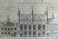 La Maison de Ville de Bruges ( Stadhuis van Brugge ) - Harrewijn - ca  1743