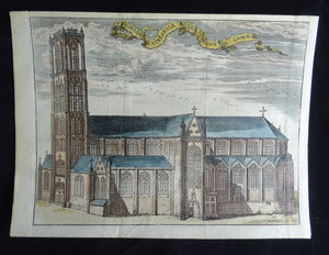 L'Eglise Cathedrale de S Bavon a Gand ( Sint-Baafskathedraal Gent ) - Harrewijn - ca  1743