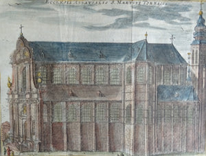 Ecclesia Abbatialis S Martini Tournai ( Abdijkerk S Maartensabdij Doornik ) - Harrewijn - ca  1743