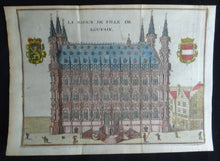 Load image into Gallery viewer, La Maison de Ville de Louvain ( Stadhuis Leuven ) - Harrewijn - ca  1743

