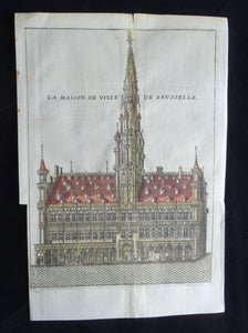 La Maison de Ville de Brusselle ( Stadhuis van Brussel ) - Harrewijn - ca  1743