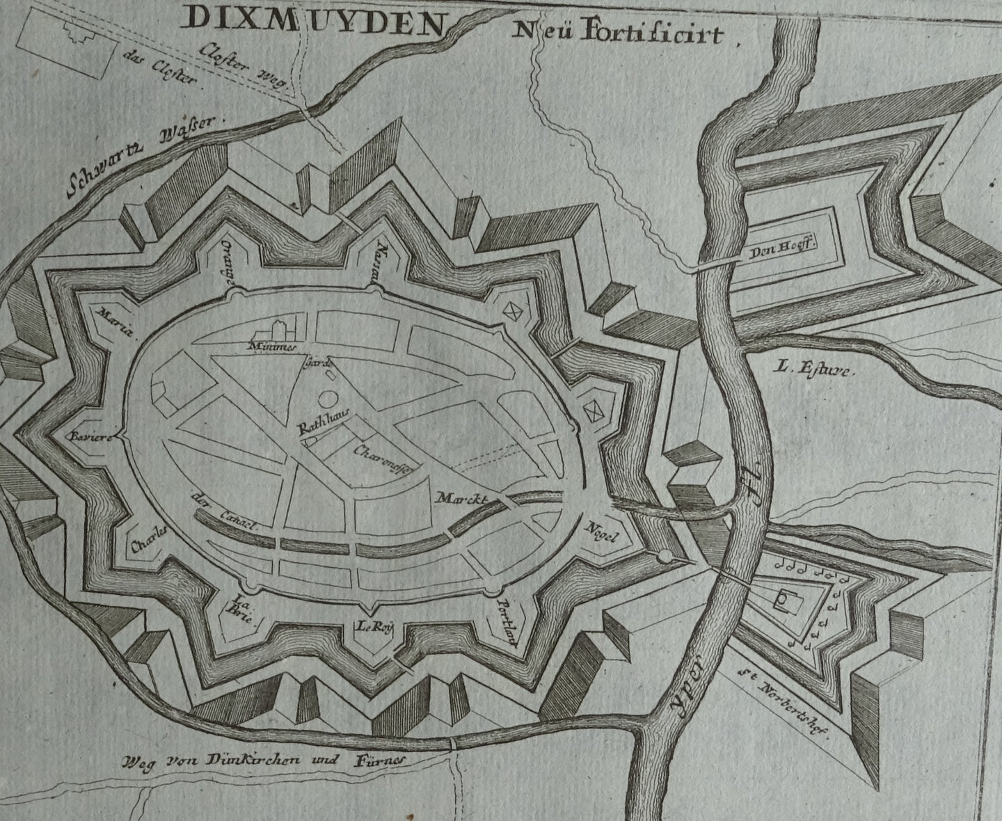 Dixmuyden / Diksmuiden - G. Bodenehr - ca 1725