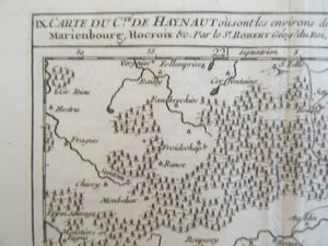 Carte du Comte de Haynaut ou sont les environs de Philippeville, marienbourg, Rocroix...