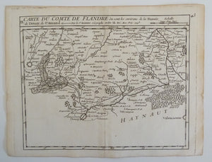 Carte du Comte de Flandre ou sont les environs de la Bassée