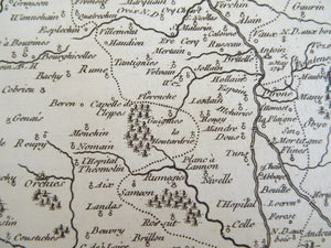Carte du Comte de Flandre ou sont les environs de la Bassée