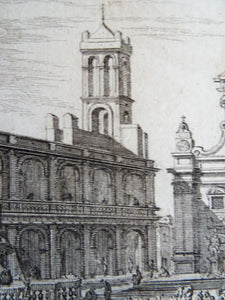 Veue de la place et de l'eglisede Notre Dame de Lorette et du Logement des peres penitenciers